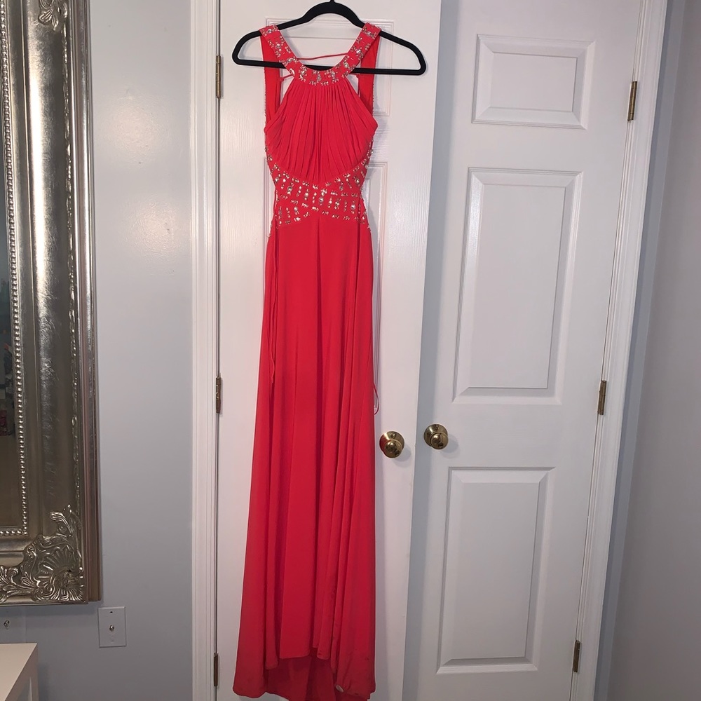 Stunning pink prom dress